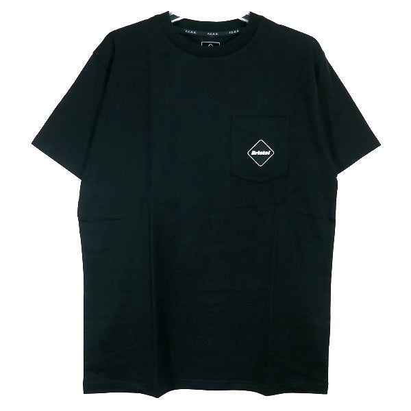 F.C.Real Bristol エフシーレアルブリストル 22SS VERTICAL LOGO POCKET TEE FCRB-220065 バーティカル ロゴ ポケット Tシャツ ブラック 黒 F.C.R.B.