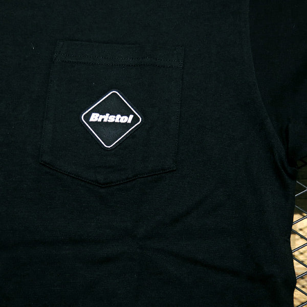 F.C.Real Bristol エフシーレアルブリストル 22SS VERTICAL LOGO POCKET TEE FCRB-220065 バーティカル ロゴ ポケット Tシャツ ブラック 黒 F.C.R.B.