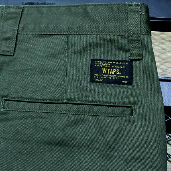 WTAPS ダブルタップス 17SS KHAKI TIGHT/TROUSERS.COTTON.CHINO 171LTDT-PTM02 カーキ タイト トラウザーズ コットン チノ オリーブドラブ パンツ ボトムス