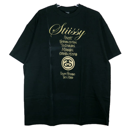 STUSSY ステューシー TOURISM TEE ツーリズム Tシャツ ブラック 半袖 ショートスリーブ カットソー