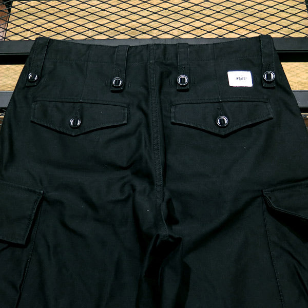 WTAPS ダブルタップス 19SS JUNGLE ENGLAND SHORTS 01/SHORTS.COTTON.SATIN 191WVDT-PTM03 ジャングル イングランド ショーツ ブラック ハーフパンツ