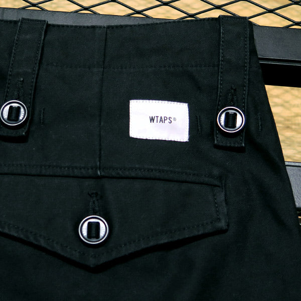 WTAPS ダブルタップス 19SS JUNGLE ENGLAND SHORTS 01/SHORTS.COTTON.SATIN 191WVDT-PTM03 ジャングル イングランド ショーツ ブラック ハーフパンツ