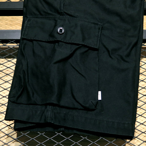 WTAPS ダブルタップス 19SS JUNGLE ENGLAND SHORTS 01/SHORTS.COTTON.SATIN 191WVDT-PTM03 ジャングル イングランド ショーツ ブラック ハーフパンツ