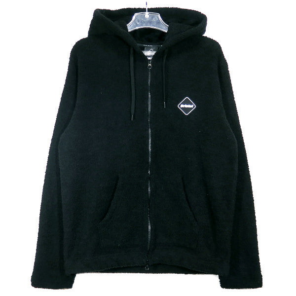 F.C.Real Bristol エフシーレアルブリストル 20SS PILE ZIP UP HOODIE FCRB-200070 パイル ジップ アップ フーディー ブラック F.C.R.B. パーカー