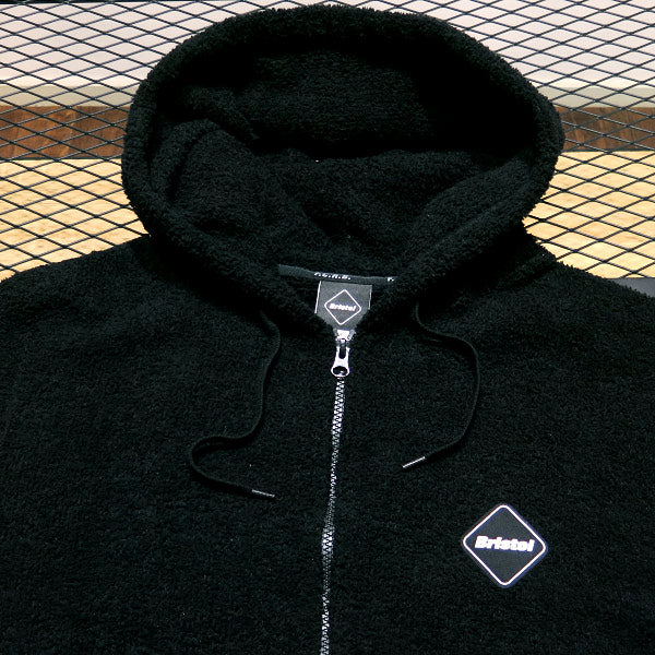 F.C.Real Bristol エフシーレアルブリストル 20SS PILE ZIP UP HOODIE FCRB-200070 パイル ジップ アップ フーディー ブラック F.C.R.B. パーカー