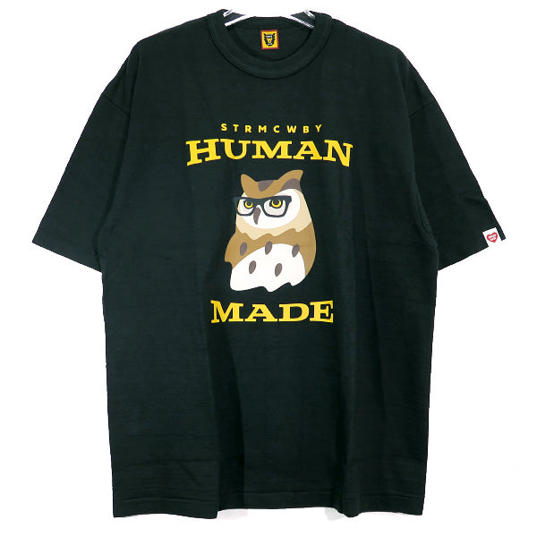 HUMAN MADE ヒューマンメイド GRAPHIC T-SHIRT #07 OWL HM25TE008 アウル グラフィック Tシャツ ブラック フクロウ ふくろう 梟