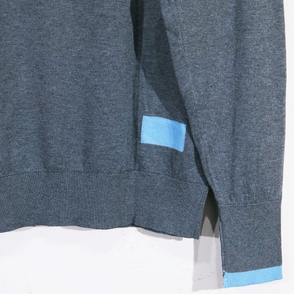 JOHN SMEDLEY ジョンスメドレー x SEQUEL シークエル x Fragment Design フラグメント デザイン CREWNECK KNIT クルーネック ニット チャコール ブルー セーター