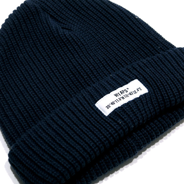 WTAPS ダブルタップス ニットキャップ 21SS BEANIE 02/BEANIE/COPO.COOLMAX 211MADT-HT02 ビーニー クールマックス ニット帽 帽子 ネイビー