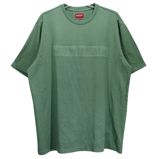 SUPREME シュプリーム 21AW EMBOSSED VINES S/S TOP エンボス加工 ヴァインズ トップ ショートスリーブ Tシャツ セージ 半袖