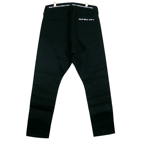 SEQUEL シークエル x Fragment Design フラグメント デザイン NON WASH DENIM PANTS BLACK ノンウォッシュ デニム パンツ ブラック ボトムス