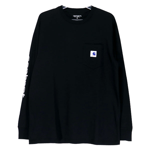 ソフネット カットソー SOPHNET. x CARHARTT カーハート 19AW L/S POCKET TEE SOPH-192183 ポケット ロンT ロングスリーブ ブラック