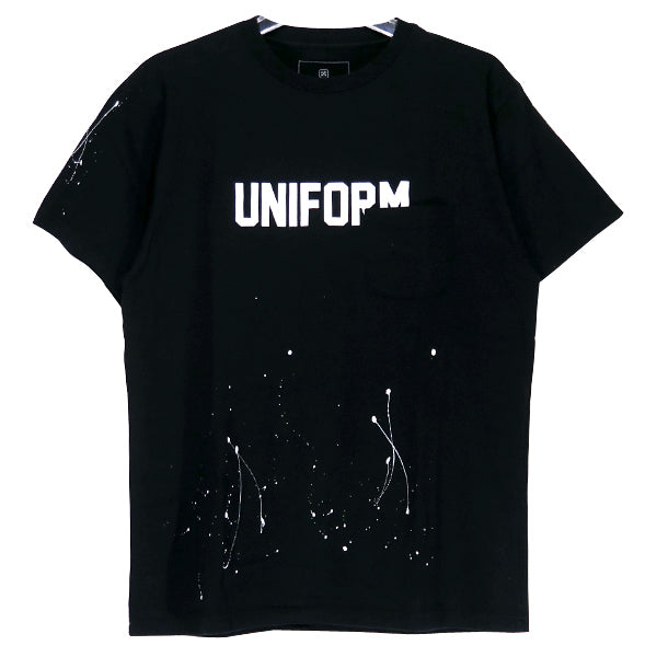 uniform experiment ユニフォームエクスペリメント 18AW DRIP POCKET NUMBERING TEE UE-189035 ドリップ ポケット Tシャツ ポケT ブラック ナンバリング