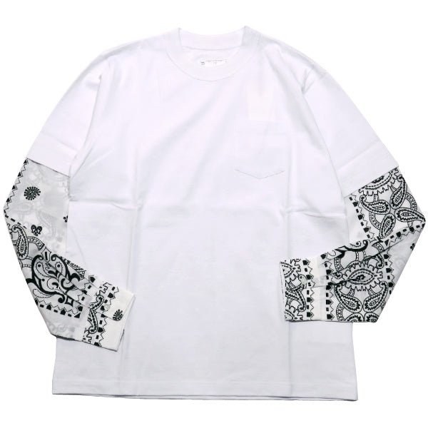 sacai サカイ 21SS ARCHIVE PRINT MIX LONG SLEEVE T-SHIRT 21-02477M