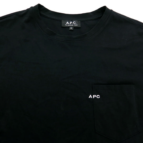 A.P.C. アーペーセー POCKET TEE 25082-1-92701 クルーネック ポケット Tシャツ ブラック ショートスリーブ 半袖 ポケT
