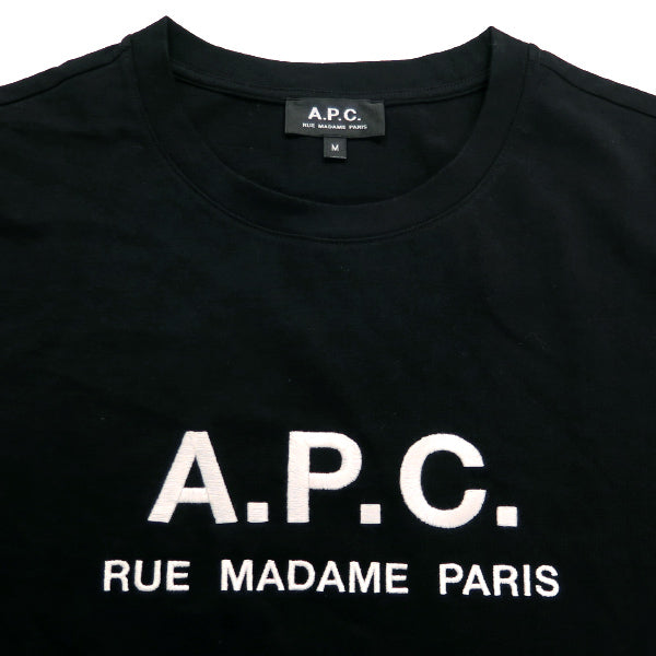 A.P.C. アーペーセー RUE MADAME T-SHIRT 25082-1-93301 クルーネック Tシャツ ブラック ショートスリーブ 半袖