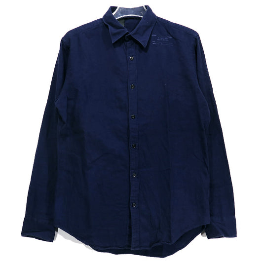 N.HOOLYWOOD エヌハリウッド COMPILE LINE STAMP SHIRT 242-SH03 peg コンパイル ライン スタンプ シャツ 長袖 ロングスリーブ ネイビー