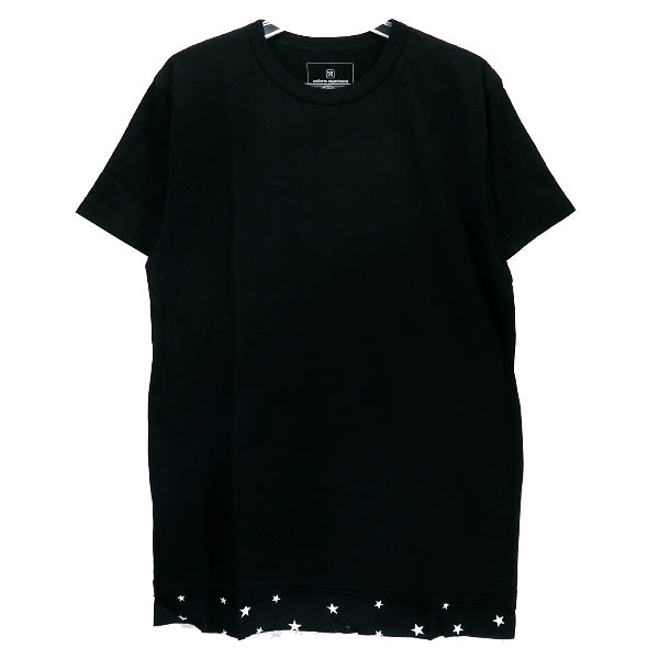 uniform experiment ユニフォームエクスペリメント 19SS HEM LAYERED TEE UE-190069 ヘム レイヤード Tシャツ ブラック ショートスリーブ 半袖