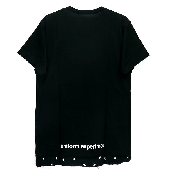 uniform experiment ユニフォームエクスペリメント 19SS HEM LAYERED TEE UE-190069 ヘム レイヤード Tシャツ ブラック ショートスリーブ 半袖