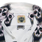 WOLF'S HEAD ウルフズヘッド 25周年記念 スカル柄 ハワイアン シャツ TH-S2 ホワイト 半袖 アロハシャツ ショートスリーブ