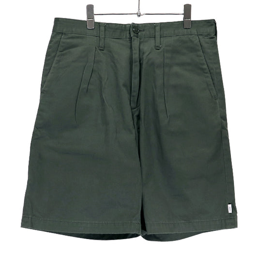 WTAPS ダブルタップス 21SS TUCK 02/SHORTS/COTTON.TWILL 211WVDT-PTM07 タック ショーツ オリーブ パンツ ボトムス ハーフパンツ