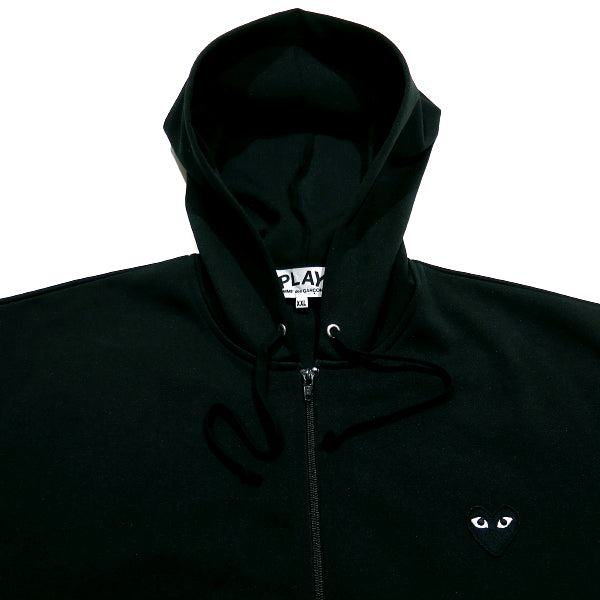 PLAY COMME des GARCONS プレイコムデギャルソン ジップ パーカー ZIP PARKA AZ-T254 AD2021/10 ブラック 黒