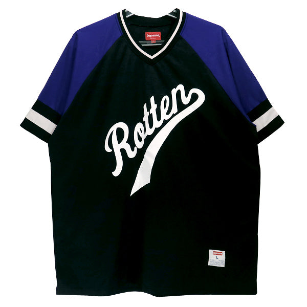 SUPREME シュプリーム 19AW ROTTEN BASEBALL TOP ロッテン ベースボール トップ ブラック 半袖 ショートスリーブ