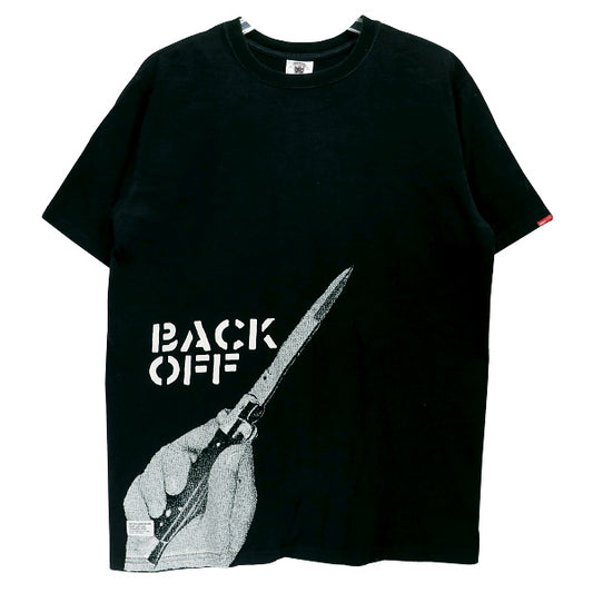 WTAPS ダブルタップス BACK OFF TEE バック オフ ナイフ プリント ショートスリーブ Tシャツ 半袖 ブラック