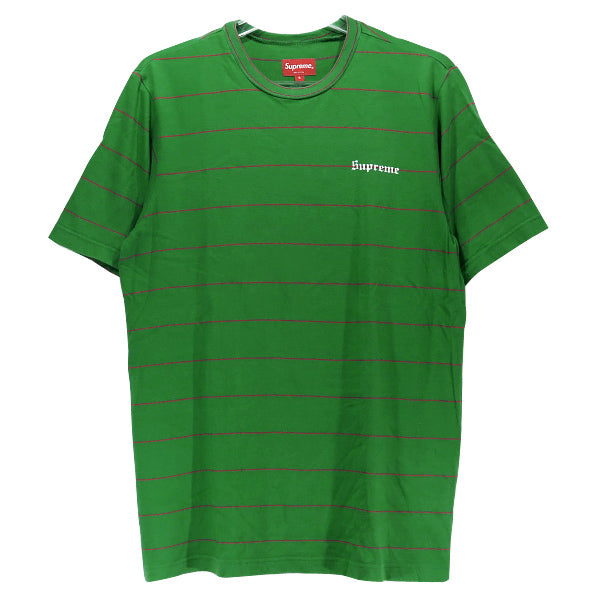 SUPREME シュプリーム 16SS PINSTRIPE TEE ピンストライプ Tシャツ ケリー グリーン ショートスリーブ 半袖 ボーダー