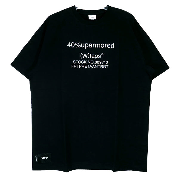 WTAPS ダブルタップス 22SS 40PCT UPARMORED/SS/COTTON 221ATDT-STM05S 40パーセント アップアーマード ショートスリーブ Tシャツ ブラック 半袖