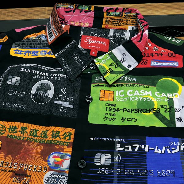 SUPREME シュプリーム 22SS CREDIT CARDS SHIRT クレジット カード シャツ ロングスリーブ マルチカラー 長袖シャツ