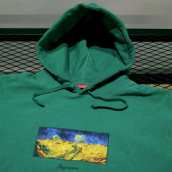 SUPREME シュプリーム フーディー 17SS FIELD HOODED SWEATSHIRT フィールド フーデッド スウェットシャツ トップス パーカー グリーン