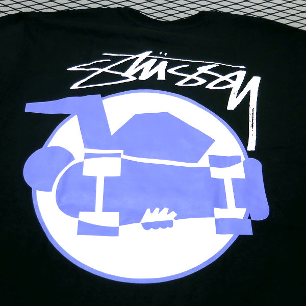 STUSSY ステューシー SKATEMAN TEE スケートマン Tシャツ ブラック ショートスリーブ クルーネック 半袖