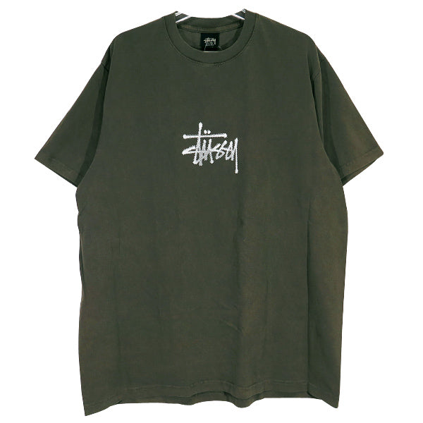 STUSSY ステューシーSURF TOMB PIGMENT DYED TEE サーフ トゥーム ピグメント ダイ Tシャツ コーヒー ショートスリーブ クルーネック 半袖