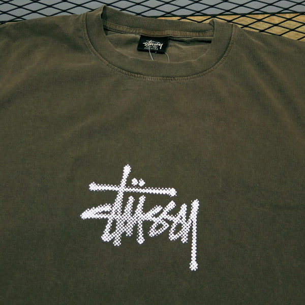 STUSSY ステューシーSURF TOMB PIGMENT DYED TEE サーフ トゥーム ピグメント ダイ Tシャツ コーヒー ショートスリーブ クルーネック 半袖