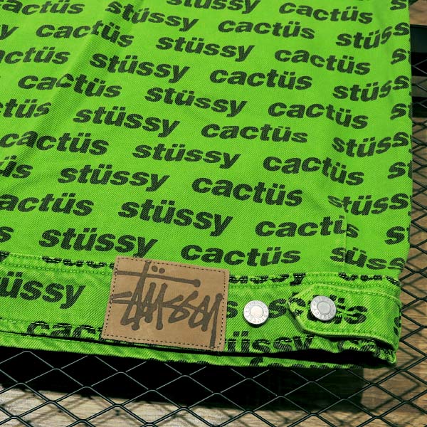 STUSSY ステューシー x Cactus Plant Flea Market カクタス プラント フリー マーケット(CPFM) 21SS CACTUS WORK JACKET カクタス ワーク ジャケット グリーン