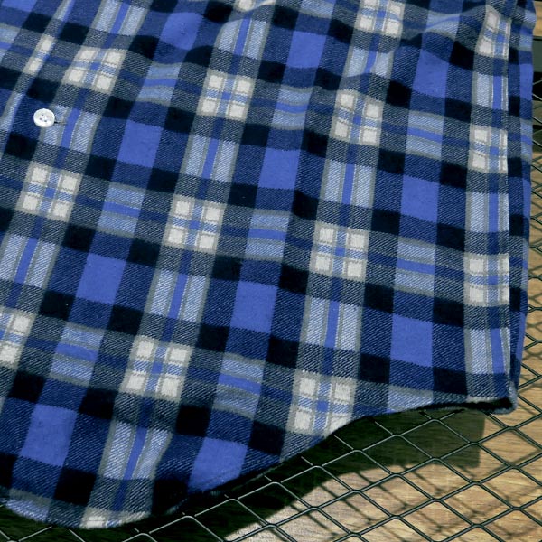 RH VINTAGE アールエイチ ビンテージ × HTC STUDS FLANNEL CHEKED SHIRT スタッズ フランネル チェック シャツ ブルー Ron Herman ロンハーマン