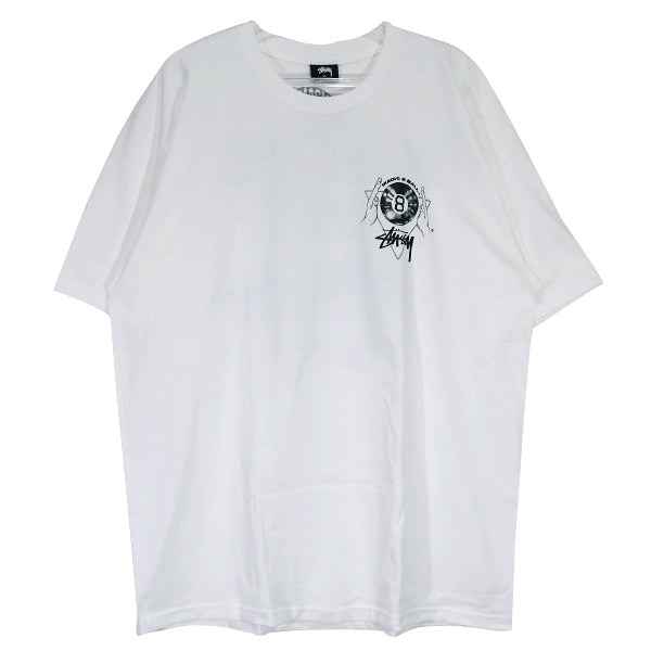 STUSSY ステューシー x Mattel マテル MAGIC 8 BALL TEE マジック エイト ボール Tシャツ ホワイト ショートスリーブ クルーネック 半袖