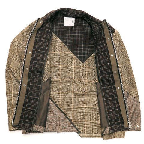 sacai CHECKED PANELLED JACKET 21-02481M サカイ チェック パネル