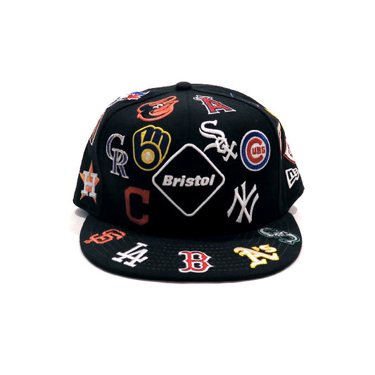 F.C.Real Bristol 21AW NEW ERA MLB TOUR ALL TEAM 9FIFTY CAP エフシーレアルブリストル ニューエラ ツアー オール チーム キャップ ブラック F.C.R.B.