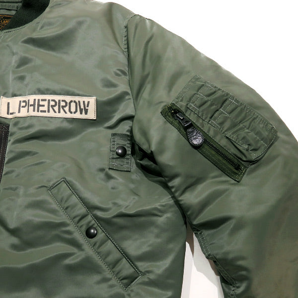 PHERROW'S フェローズ 30thAnniversary MA-1 30周年記念 ナイロン フライト ジャケット セージ グリーン アウター ブルゾン