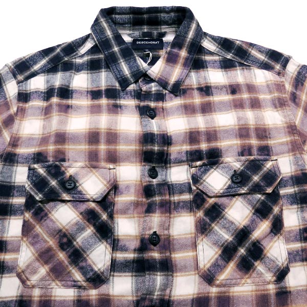 DESCENDANT ディセンダント 19S/S MOSS CHECK LS SHIRT モスチェックシャツ