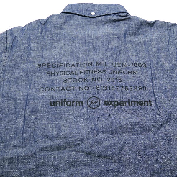 uniform experiment 18S/S UEN PHYSICAL FITNESS CHAMBRAY B.D SHIRT フィジカル フィットネス シャンブレー ボタンダウン シャツ
