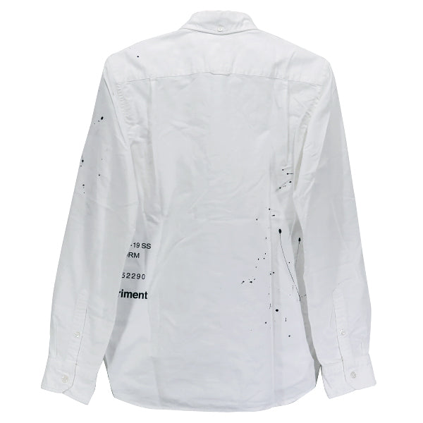 uniform experiment ユニフォームエクスペリメント 19SS DRIPPING B.D SHIRT UE-190025 ドリッピング ボタンダウン シャツ ホワイト 白