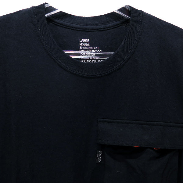 NEXUSVII Tシャツ ネクサスセブン x PORTER ポーター TEE ショートスリーブ 半袖 ブラック 黒 ポケT