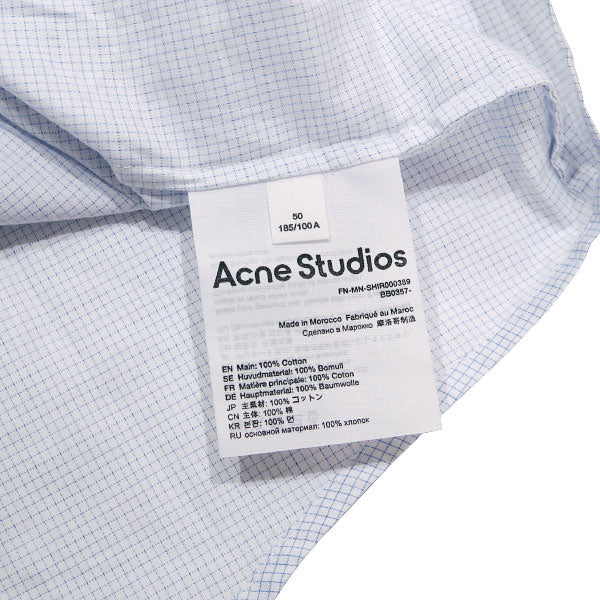 Acne Studios アクネストゥディオズ OVERSIZED CHECK L/S B.D. SHIRT FN-MN-SHIR000389 オーバーサイズ チェック シャツ ロングスリーブ 長袖