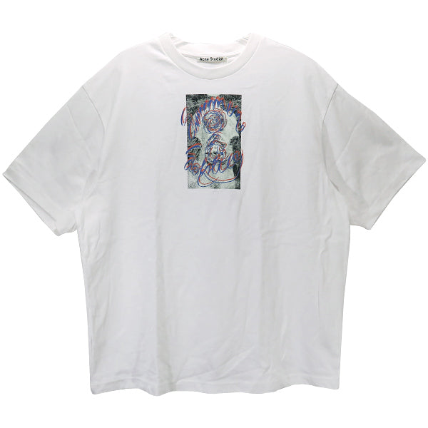 Acne Studios Tシャツ アクネストゥディオズ SUMMER SOLSTICE PRINT TEE FN-MN-TSHI000163 ショートスリーブ 半袖 ホワイト 白