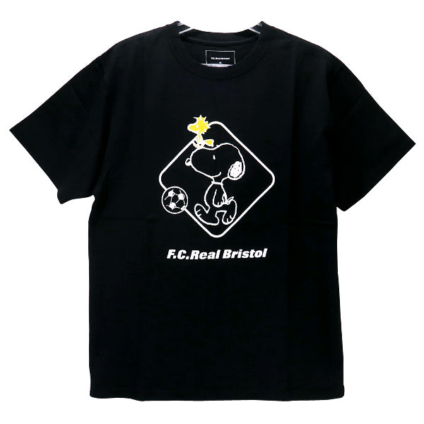 エフシーレアルブリストル F.C.Real Bristol Tシャツ 18SS SNOOPY EMBLEM TEE FCRB-180098 スヌーピー エンブレム ブリストル Tシャツ ブラック F.C.R.B.