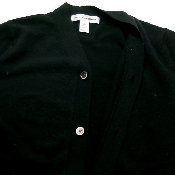 COMME des GARCONS SHIRT コムデギャルソン シャツ V NECK CARDIGAN ブイネック カーディガン ブラック トップス ニット セーター