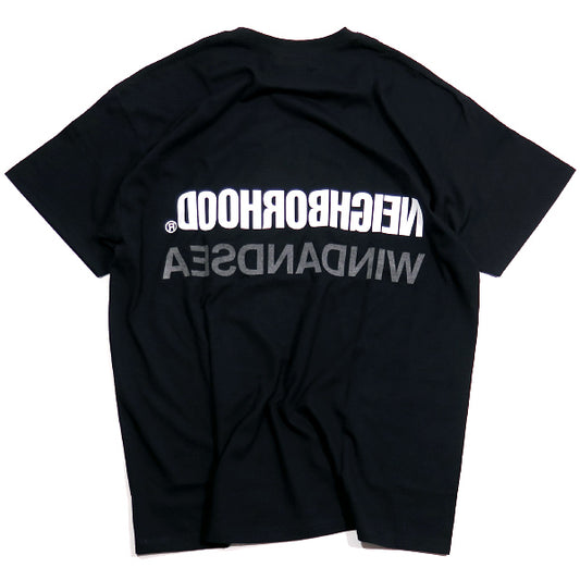 NEIGHBORHOOD Tシャツ ネイバーフッド x ウィンダンシー WIND AND SEA 21SS NHWDS-1/C-TEE.SS 211ELWSN-STM01S ブラック 黒