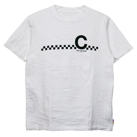 THE CONVENI ザ コンビニ CHECKER C TEE チェッカーC Tシャツ ホワイト 白